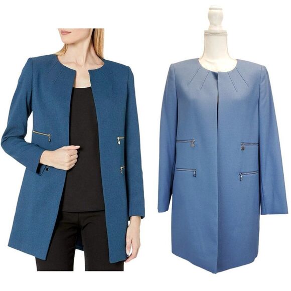 Tahari ASL Double Zipper Topper
